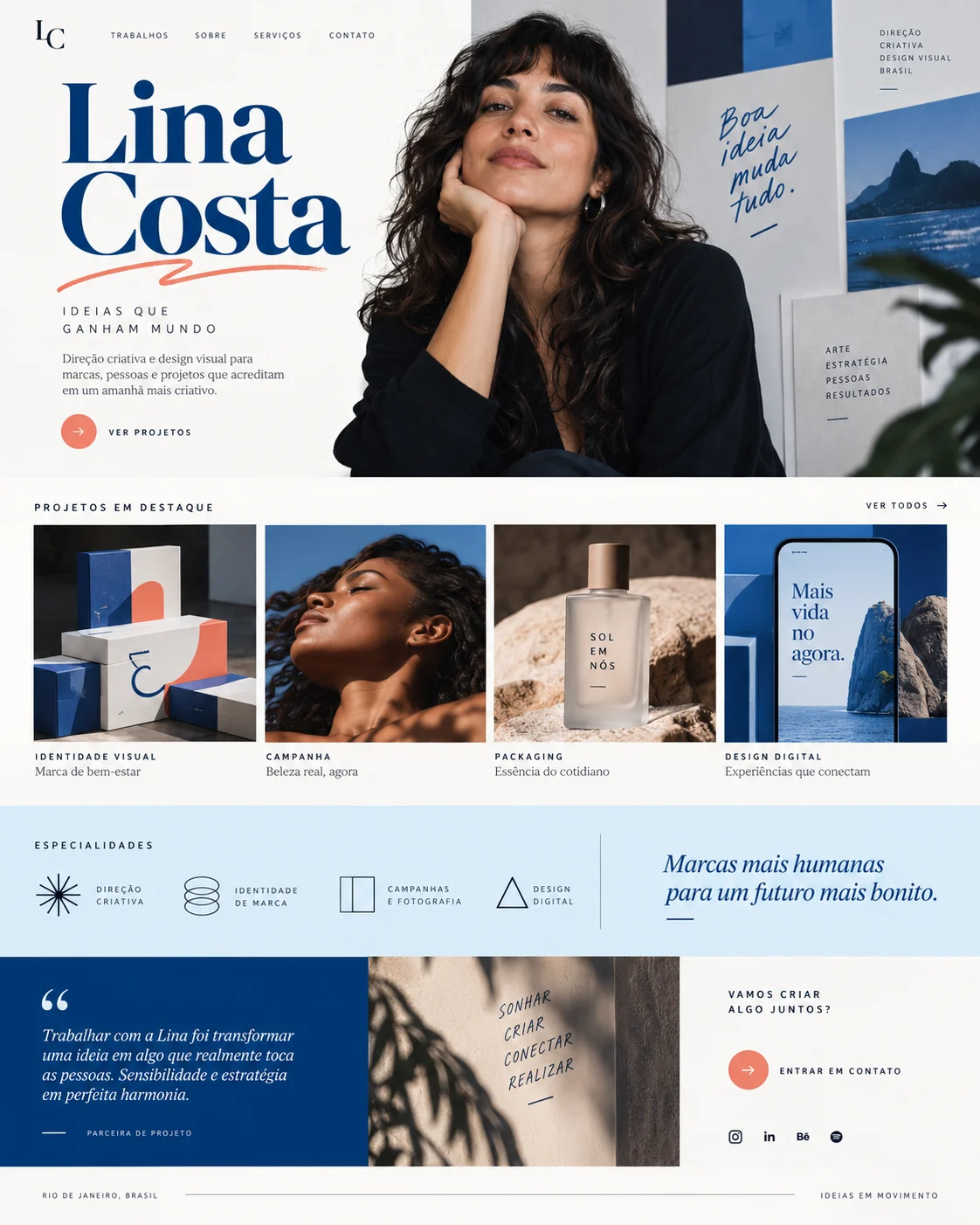 Prévia do portfólio profissional Lina Costa